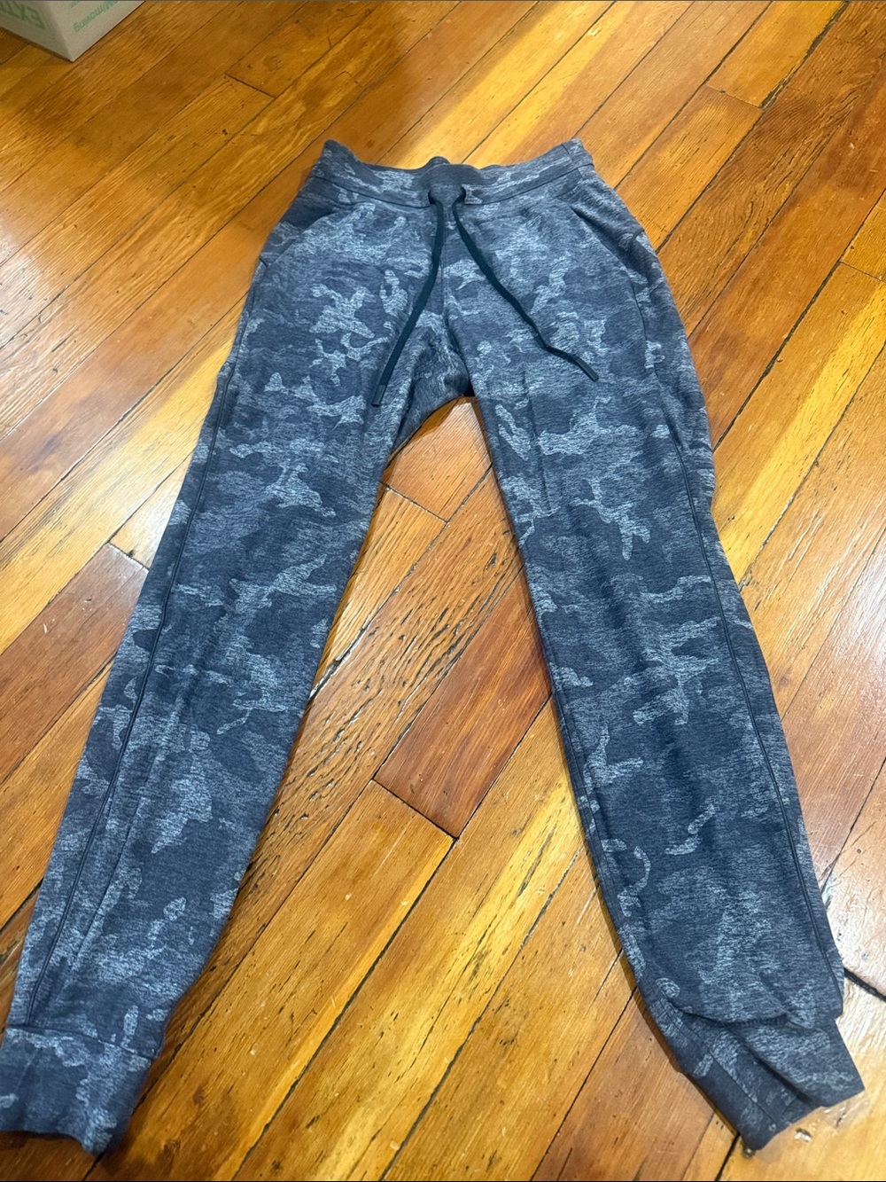 Women’s Lululemon Gray Camo Jogger Pants - Soft Drawstring Waist